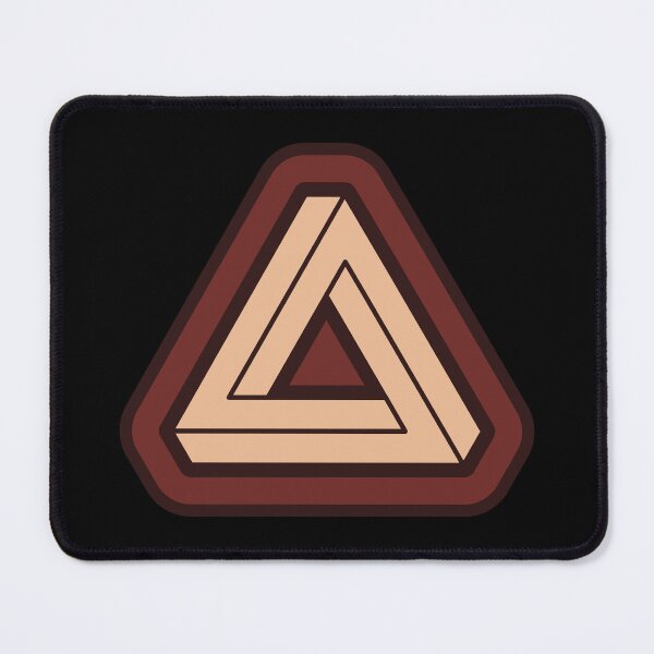 Item preview, Retro Brown Impossible Penrose Triangle Optical Illusion designed and sold by iscaStudioArt.