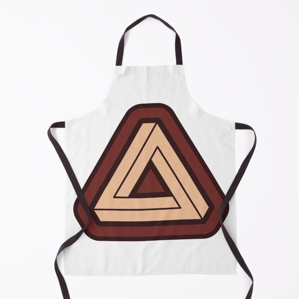 Item preview, Retro Brown Impossible Penrose Triangle Optical Illusion designed and sold by iscaStudioArt.