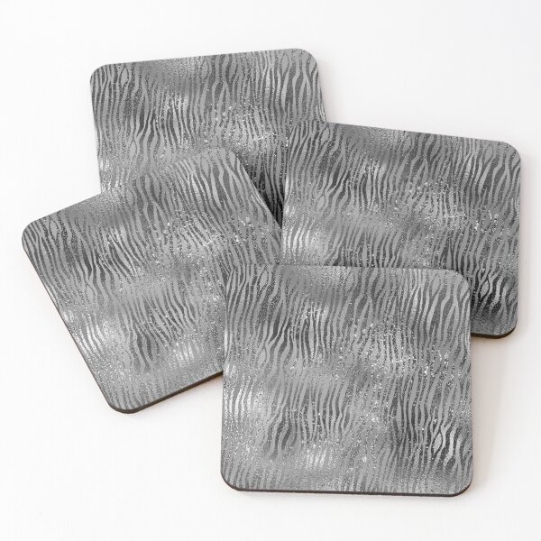 Item preview, Black Silver Patterns 2 | Silver Black Textures  designed and sold by TrendyGlitter.