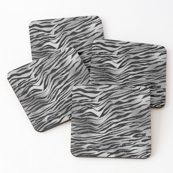 Item preview, Black Silver Patterns 4 | Silver Black Textures  designed and sold by TrendyGlitter.
