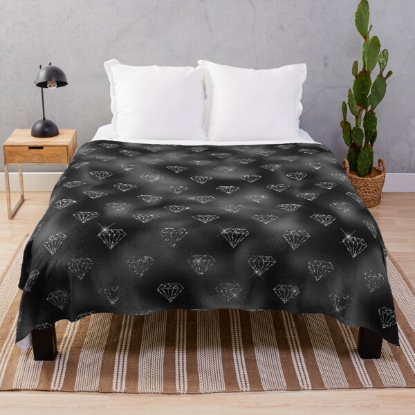 Item preview, Diamond Black Silver Patterns | Silver Black Textures designed and sold by TrendyGlitter.