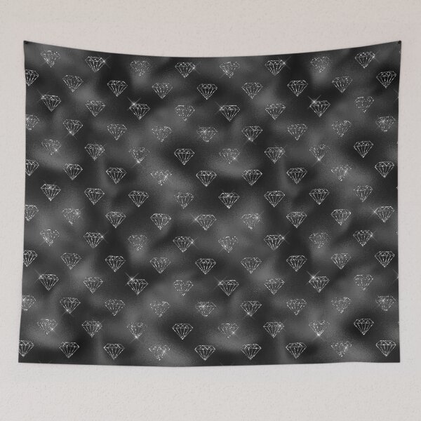Item preview, Diamond Black Silver Patterns | Silver Black Textures  designed and sold by TrendyGlitter.