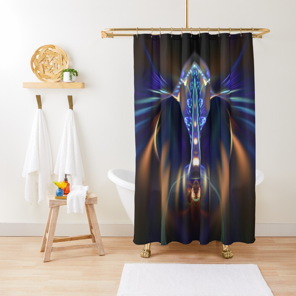 Extraterrestrial life #fractal art Shower Curtain
