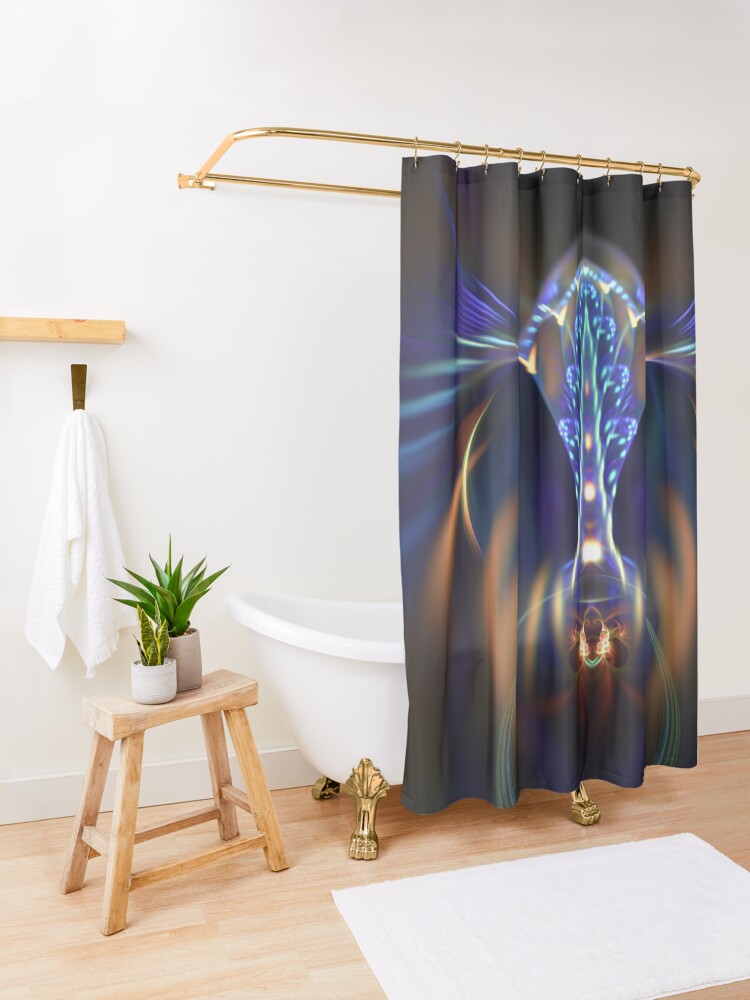 Alternate view of Extraterrestrial life #fractal art Shower Curtain