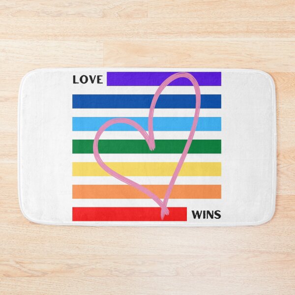 Item preview, Love Wins Rainbow Stripes and Pink Heart designed and sold by silviaol.