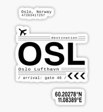 Oslo, Norway airport call letters Sticker