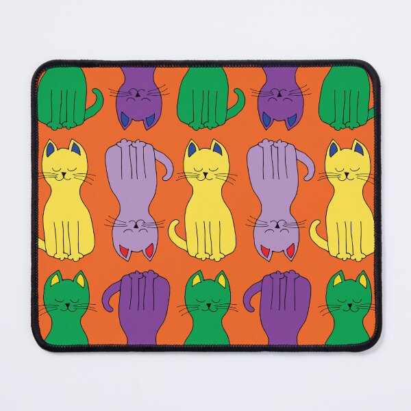 Item preview, Cats galore in bright yellow, emerald green and dangerous purple - Halloween style designed and sold by FrancesPoff.