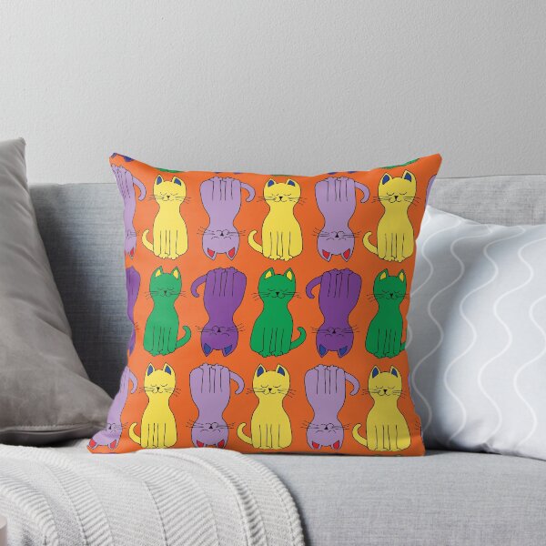 Item preview, Cats galore in bright yellow, emerald green and dangerous purple - Halloween style designed and sold by FrancesPoff.