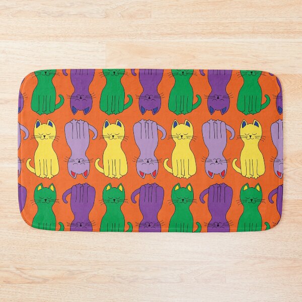 Item preview, Cats galore in bright yellow, emerald green and dangerous purple - Halloween style designed and sold by FrancesPoff.