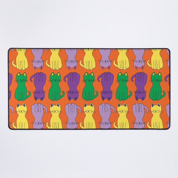Item preview, Cats galore in bright yellow, emerald green and dangerous purple - Halloween style designed and sold by FrancesPoff.