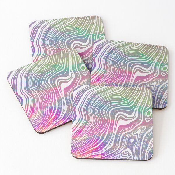 Item preview, Oil slick trippy wavy line pattern  designed and sold by Zevy-Darling.