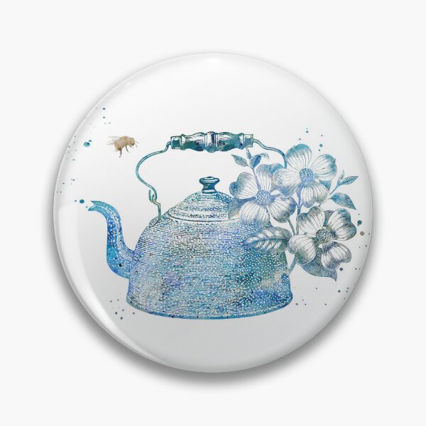 Item preview, Tea Kettle with Flowering Branch and Bee designed and sold by EvasDreams.