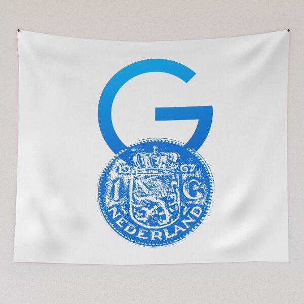 Item preview, Crypto Gulden symbol with One Guilder coin (blue) designed and sold by Andrea Beloque.