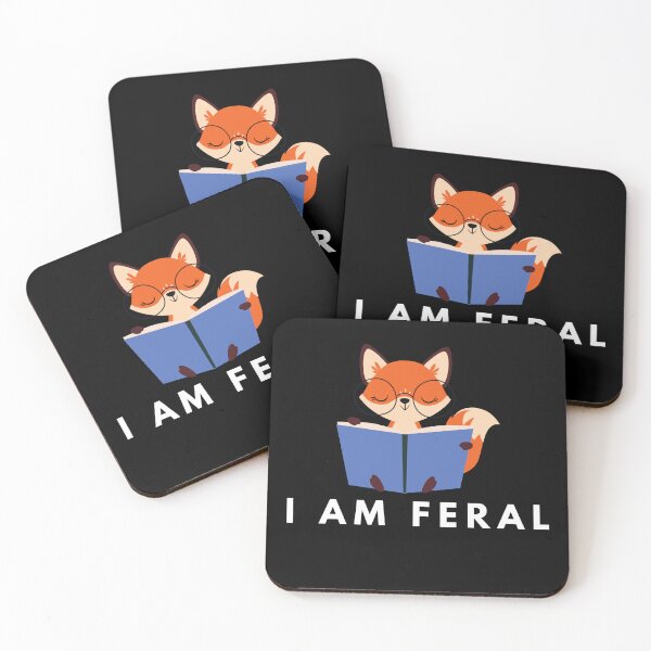 Item preview, I Am Feral, Fox Reading a Book designed and sold by Cocodino ⭐⭐⭐⭐⭐.