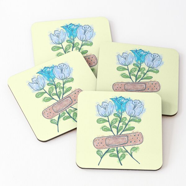 Item preview, Bandage Blue Flower With yellow background  designed and sold by missmann.