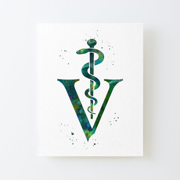 Veterinary Symbol Canvas Mounted Print