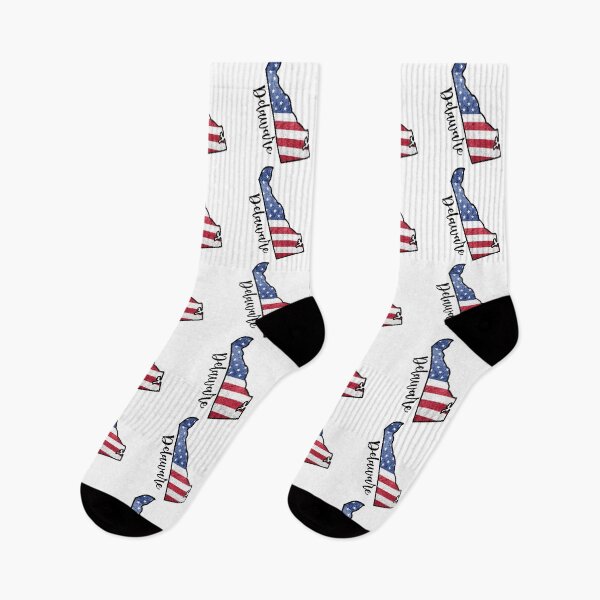 Item preview, Delaware State Outline with Patriotic USA American Flag designed and sold by Gsallicat.