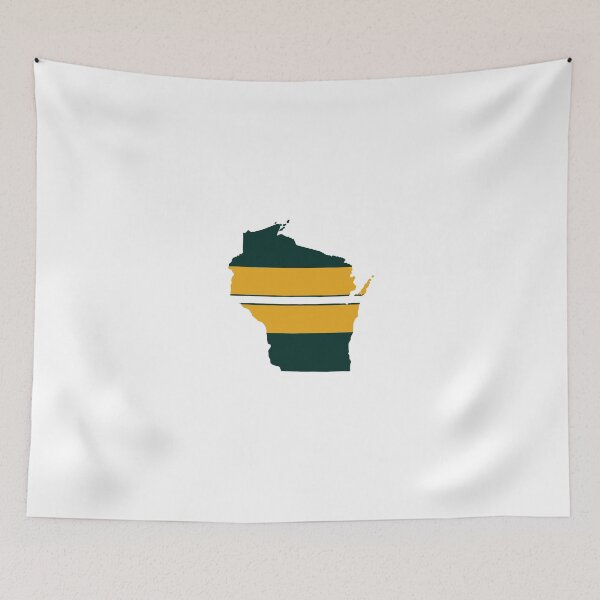 Item preview, Wisconsin Shape with Packers Colors designed and sold by kathrynmstein.