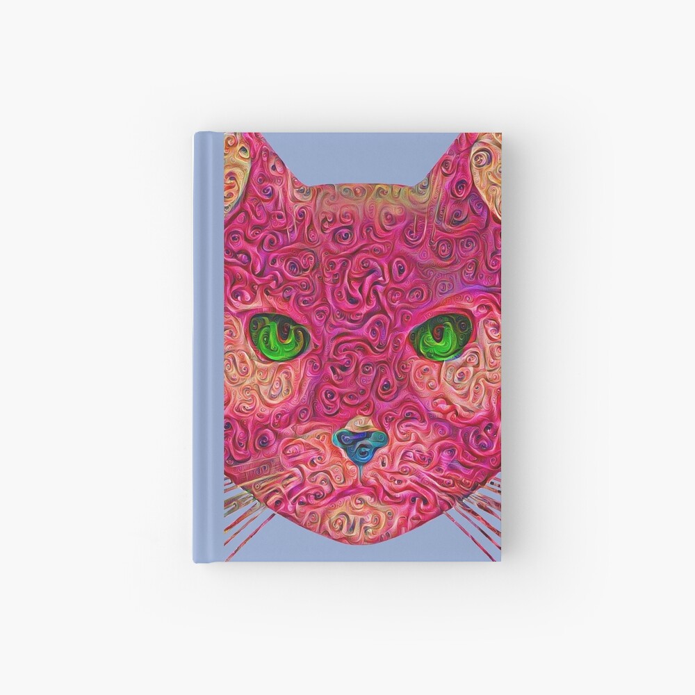 Rose Hungry Cat Hardcover Journal