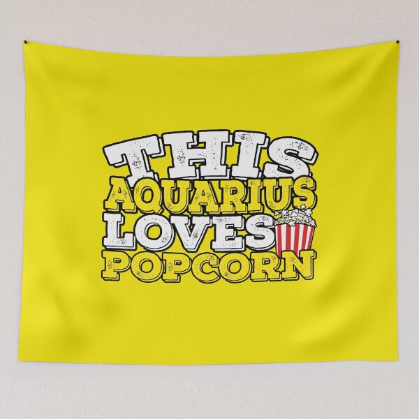 Item preview, Horoscope Zodiac Sign Aquarius Loves Popcorn designed and sold by TheCrazyBear.