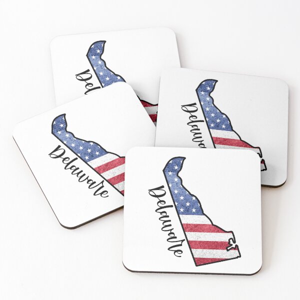 Item preview, Delaware State Outline with Patriotic USA American Flag designed and sold by Gsallicat.