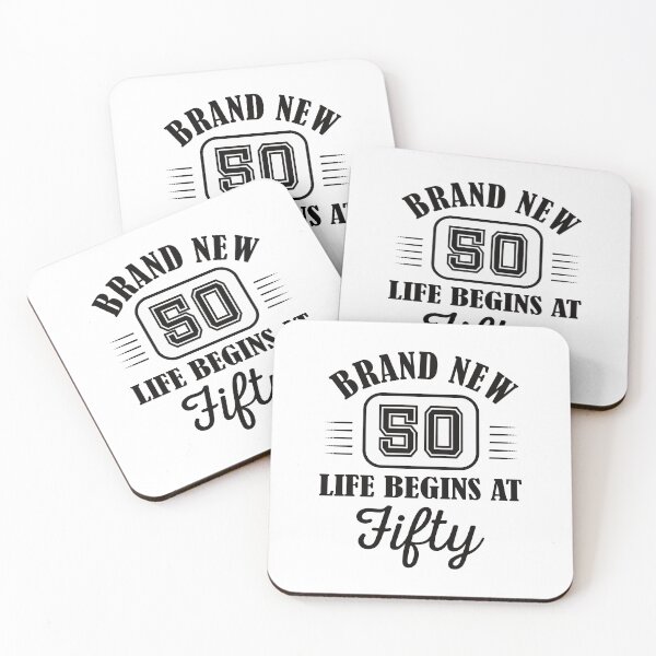 Item preview, Life Begins At 50 | 50 years old | 50th Birthday 1972 Gift Funny Brand New Fifty designed and sold by JooArtPrints  ★★★★★.