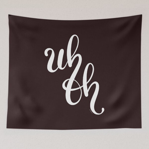 Item preview, Hand Lettered Script Design Uh Oh designed and sold by DoubleBrush.