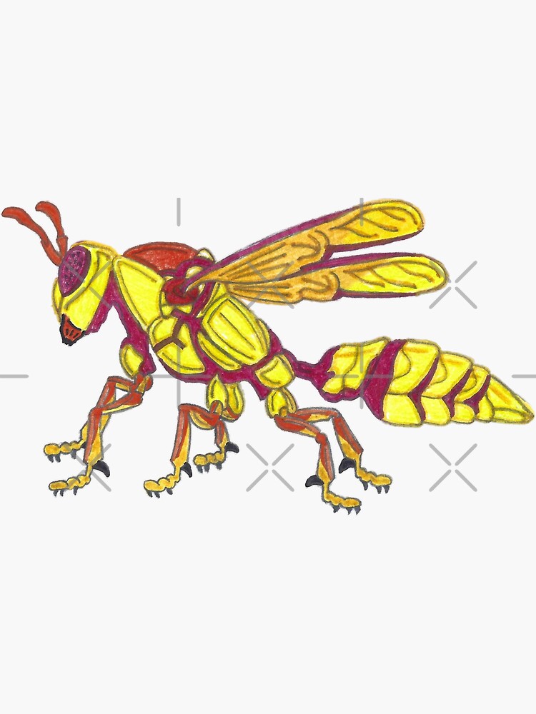 "Executioner Wasp" Sticker for Sale by EverixsArtwork | Redbubble