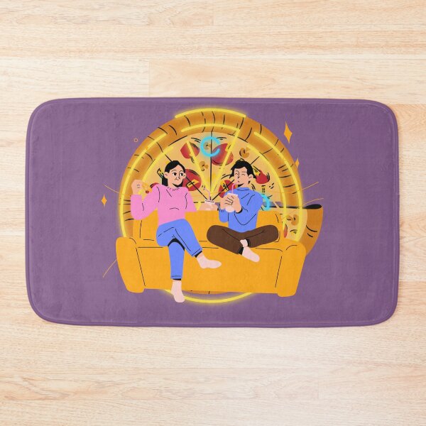 Item preview, Boy and Girl eating a pizza designed and sold by Yugster24.