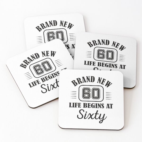Item preview, Life Begins At 60 | 60 years old | 60th Birthday 1962 Gift Funny Brand New Sixty designed and sold by JooArtPrints  ★★★★★.