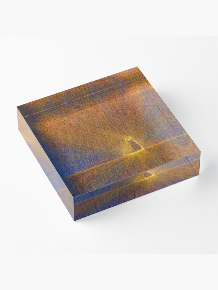 Alternate view of Cat on the roof Acrylic Block
