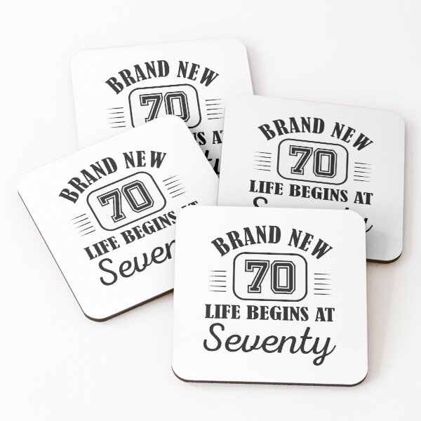 Item preview, Life Begins At 70 | 70 years old | 70th Birthday 1952 Gift Funny Brand New Seventy designed and sold by JooArtPrints  ★★★★★.