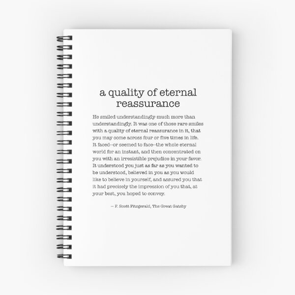 Item preview, The Great Gatsby,  F Scott Fitzgerald Quote, He smiled understandingly designed and sold by corbrand.