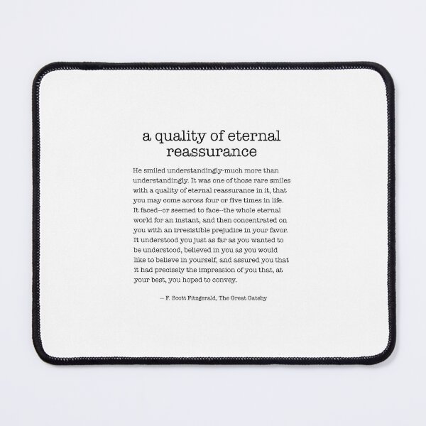 Item preview, The Great Gatsby, F Scott Fitzgerald Quote, He smiled understandingly designed and sold by corbrand.
