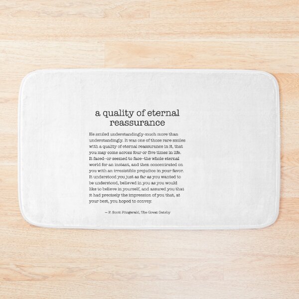 Item preview, The Great Gatsby,  F Scott Fitzgerald Quote, He smiled understandingly designed and sold by corbrand.