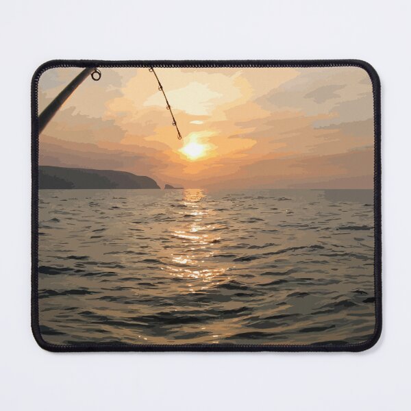 Item preview, Drawing - Sunset fishing designed and sold by rubenarocho.