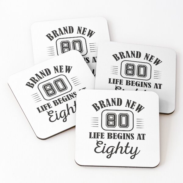 Item preview, Life Begins At 80 | 80 years old | 80th Birthday 1942 Gift Funny Brand New Eighty designed and sold by JooArtPrints  ★★★★★.