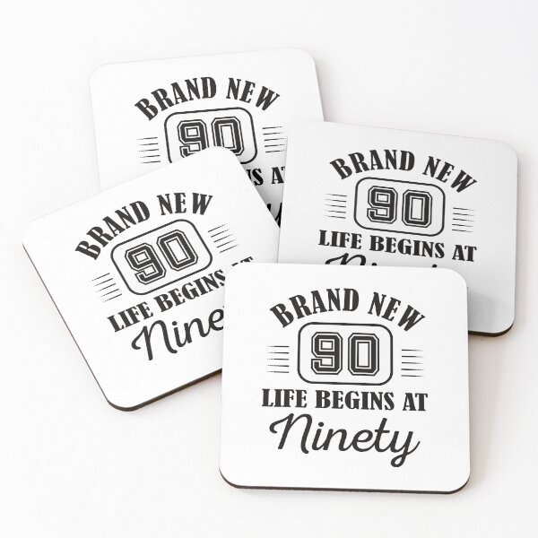 Item preview, Life Begins At 90 | 90 years old | 90th Birthday 1932 Gift Funny Brand New Niney designed and sold by JooArtPrints  ★★★★★.