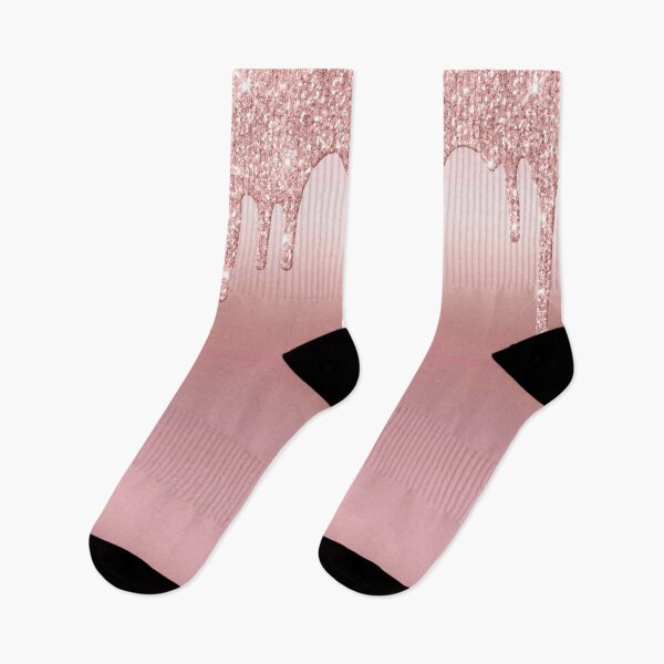 Item preview, Rose Gold Dripping Glitter Foil Background  designed and sold by TrendyGlitter.