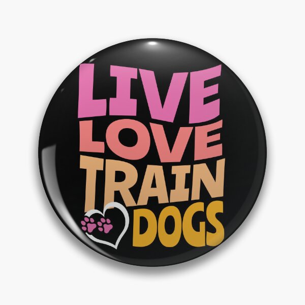 Item preview, Live, Love, Train Dogs |  Retro 70's Style Groovy Dog Training, Pink Pastels designed and sold by arlutai.