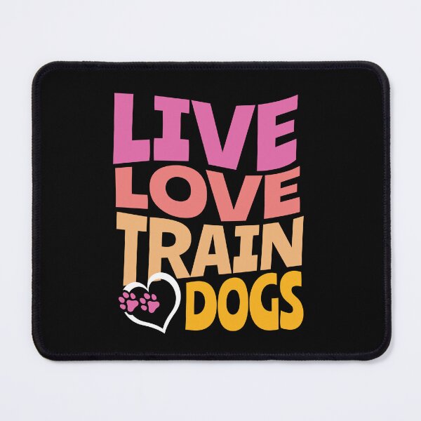 Item preview, Live, Love, Train Dogs |  Retro 70's Style Groovy Dog Training, Pink Pastels designed and sold by arlutai.