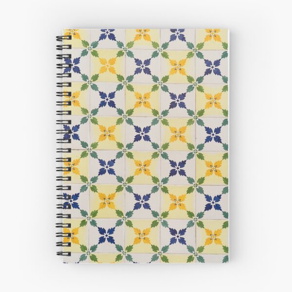 Item preview, Painted Patterns - Floral Azulejo Tiles in Green Blue and Yellow designed and sold by Georgia Mizuleva.