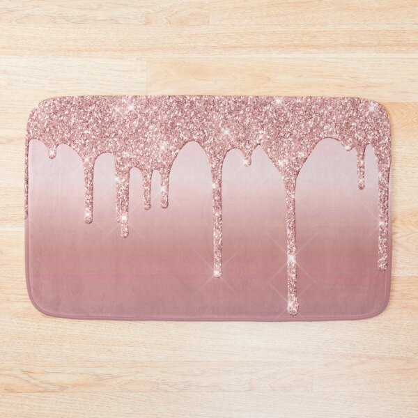Item preview, Rose Gold Dripping Glitter Foil Background  designed and sold by TrendyGlitter.
