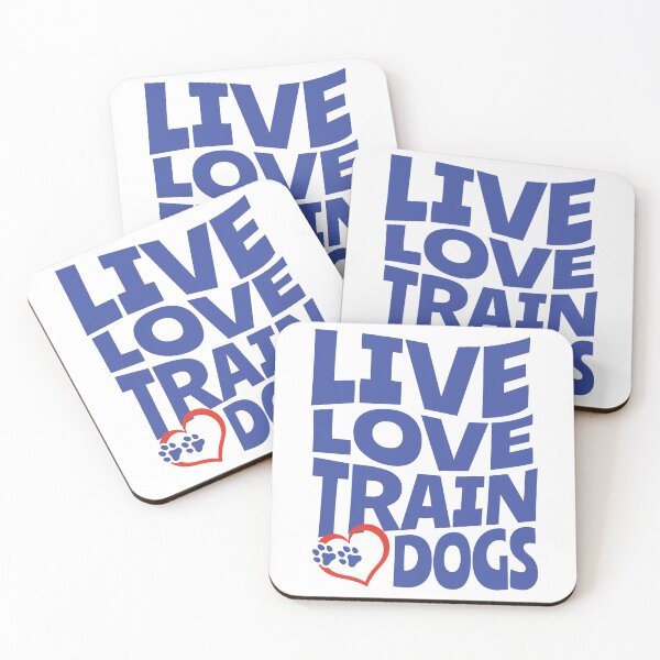 Item preview, Live, Love, Train Dogs |  Retro 70's Style Groovy Dog Training, Blue designed and sold by arlutai.