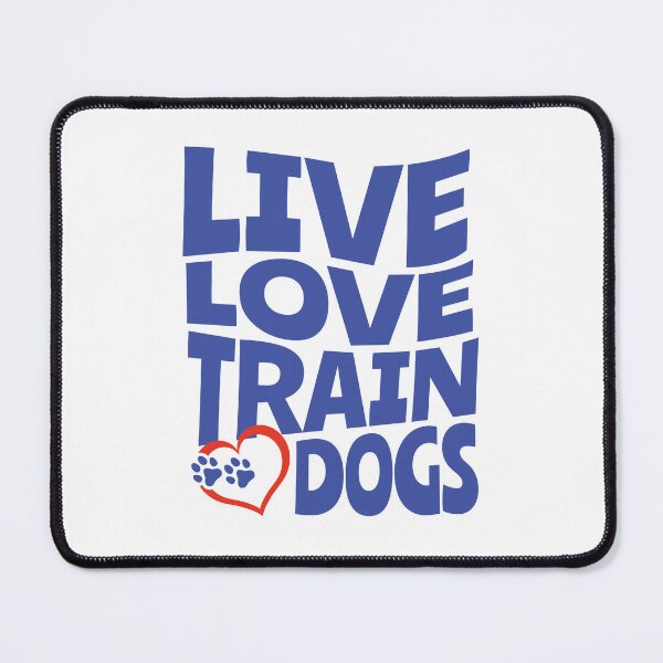 Item preview, Live, Love, Train Dogs |  Retro 70's Style Groovy Dog Training, Blue designed and sold by arlutai.