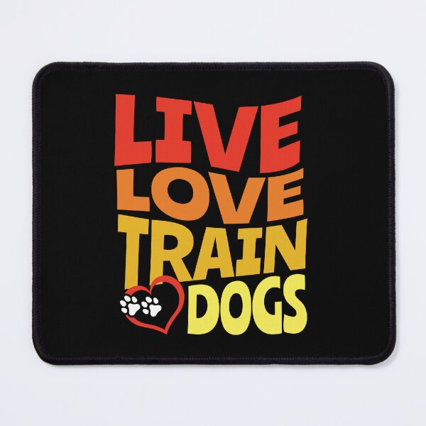 Item preview, Live, Love, Train Dogs |  Retro 70's Style Groovy Dog Training, Red Orange Sunset Colors designed and sold by arlutai.