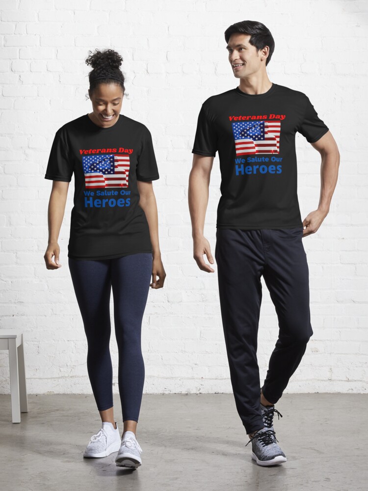 Men's and Women's 'Salute To Our Heroes' Heavyweight Tee-Shirt