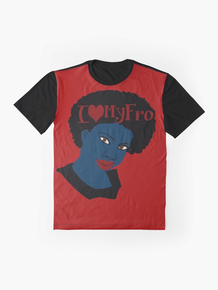 Alternate view of Love Your Beautiful Afro Natural Hair Tshirt Graphic T-Shirt