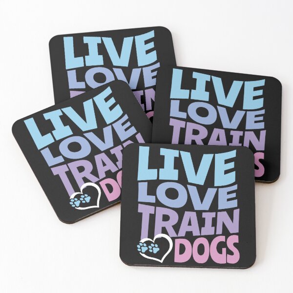 Item preview, Live, Love, Train Dogs |  Retro 70's Style Groovy Dog Training, Light Blue designed and sold by arlutai.