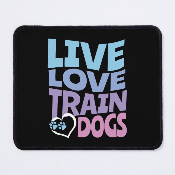 Item preview, Live, Love, Train Dogs |  Retro 70's Style Groovy Dog Training, Light Blue designed and sold by arlutai.